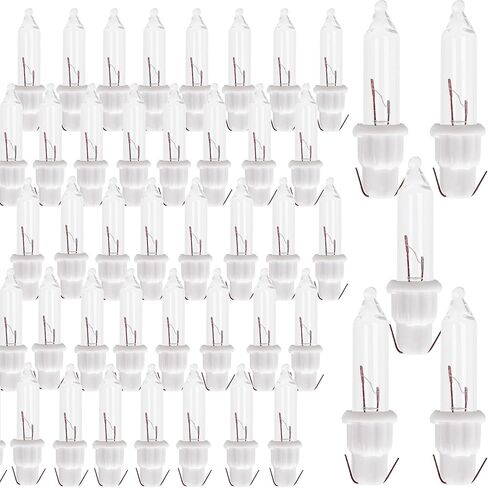 Dazzle Bright 60 Pcs Replacement Christmas Mini Light Bulbs, Warm White Incandescent String Lights With Green Base, 2.5 V for Indoor Outdoor Xmas Tree Decor, 170 mA, 0.42 Watt in Kuwait