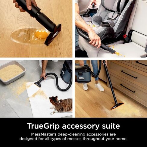 Shark VS105QBI Messmaster Portable Dry Dry Vacuum ، Small Shop VAC ، سعة جالون 1 ، سلك ، مثالي للحيوانات الأليفة والسيارات ، أي شيء من التكنولوجيا ، التنظيف الذاتي ، من أجل الفوضى الرطبة والجافة الصعبة ، القزحية الزرقاء (المتجددة) in Kuwait