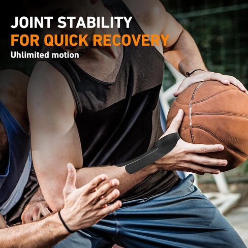 12 Count Kinesiology Tape for Thumb ، شريط إبهام Ktquick المقاوم للماء مسبقًا لتخفيف آلام الإبهام المسبق ، شريط قطني أصلي ، شريط إبهام متين للرياضة والدعم طويل الأمد (أسود) in Kuwait