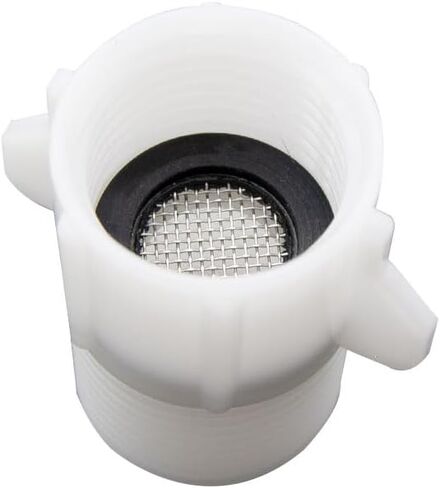 محول صمام تعبئة المرحاض ، 1/2 بوصة أنبوب من 7/8 بوصة من الذكور المناسب مع شاشة مرشح مدمجة ، موصل خرطوم البديه البلاستيكي ABS لاستبدال مدخل المياه WC (حزمة واحدة) in Kuwait