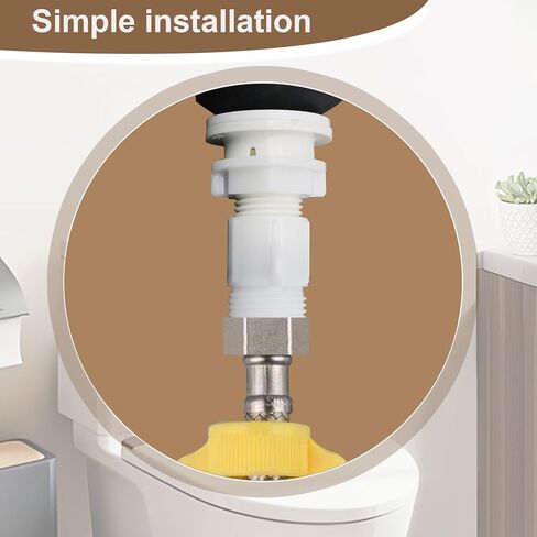 محول صمام تعبئة المرحاض ، 1/2 بوصة أنبوب من 7/8 بوصة من الذكور المناسب مع شاشة مرشح مدمجة ، موصل خرطوم البديه البلاستيكي ABS لاستبدال مدخل المياه WC (حزمة واحدة) in Kuwait