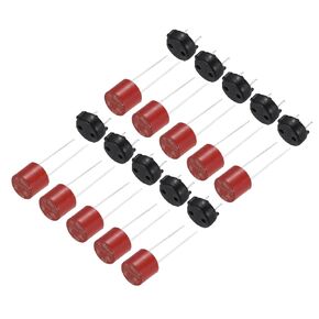 UXCELL 10SET CALINEDRICAL DIP MINITARE MINITURE ROUND SLEAL Blow Micro Fuse مع حامل الصمامات للأجزاء الإلكترونية PCB LCD ، T-4A 4A 250V ، RED in Kuwait