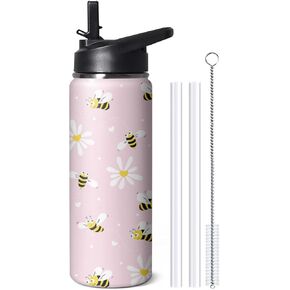 40oz Butterfly Water Bottle with Handle and Flip Straw, Floral Sports Stainless Steel Insulated Cup, Travel Coffee Mug Tumbler, Birthday Mothers Day Chritmas Gifts for Women Animal Lovers in Kuwait