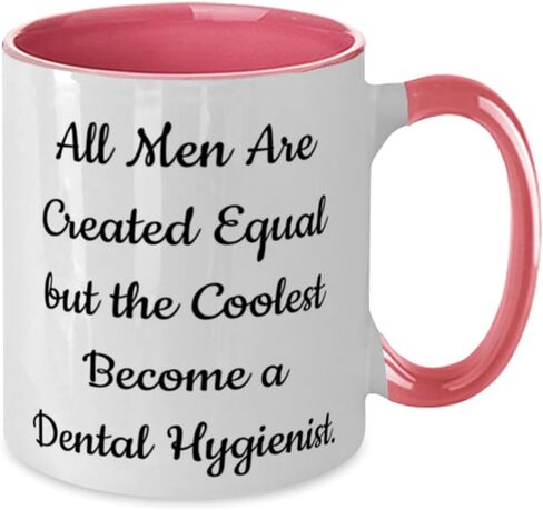 يتم إنشاء جميع الرجال على قدم المساواة ولكن. أخصائي صحة الأسنان اثنين لهجة 11 أوقية القدح ، الحب هدايا أخصائي صحة الأسنان ، كوب للأصدقاء من الأصدقاء in Kuwait