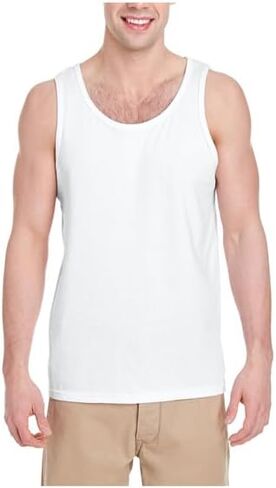 Gildan G520 Heavy Cotton Tank Top - Forest Green - L in Saudi Arabia