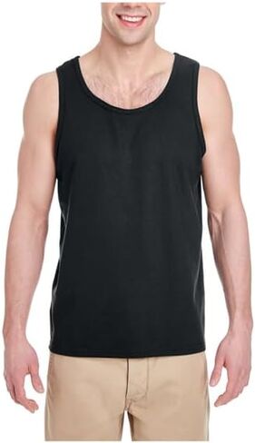 Gildan G520 Heavy Cotton Tank Top - Forest Green - L in Saudi Arabia