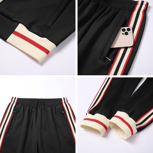Men Tracksuits 2 Piece Outfits Long Sleeve Full Zip Sports Set Stand Up Collar Jackets and Pants Running Sweatsuit in Saudi Arabia