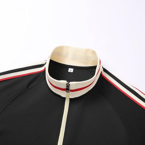 Men Tracksuits 2 Piece Outfits Long Sleeve Full Zip Sports Set Stand Up Collar Jackets and Pants Running Sweatsuit in Saudi Arabia