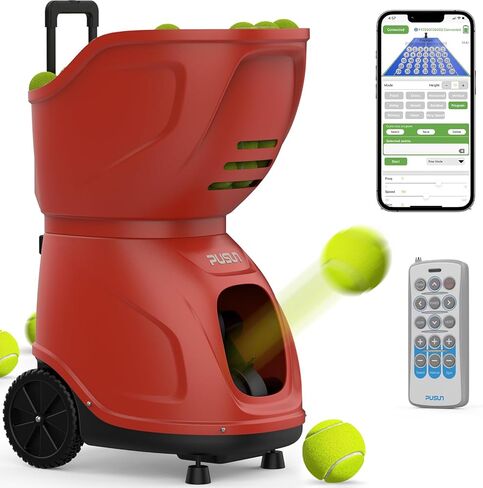 PT-9001 PRO-【Flagship Smart Tennis Ball Machine】 150+ Ball Capacity | 20-140km/h Speed | 35 Landing Points | 12 Training Modes | APP Control in Saudi Arabia