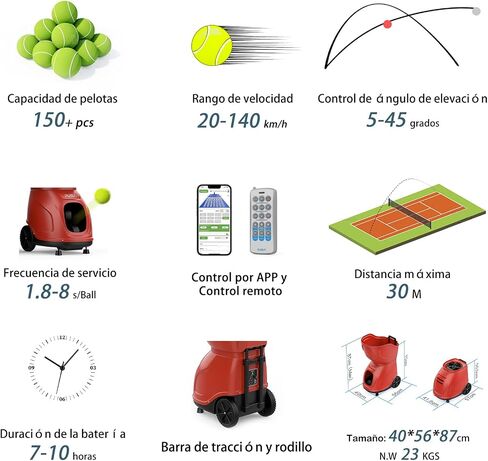 PT-9001 PRO-【Flagship Smart Tennis Ball Machine】 150+ Ball Capacity | 20-140km/h Speed | 35 Landing Points | 12 Training Modes | APP Control in Saudi Arabia