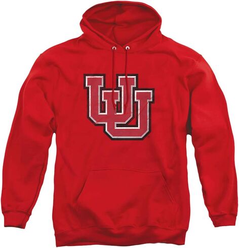 University of Utah Official Distressed Primary Unisex Adult Pull-Over Hoodie in Saudi Arabia