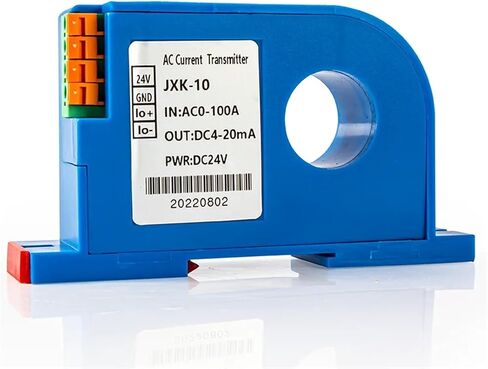 AC Current Transmitter 50A 100A 200A 4-20MA DC Current Transducer DC 24V 22mm Pore 0-500A 0-10V 0-5V Current Sensor Transducer(DC0-150A Input) in Saudi Arabia