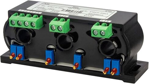3 Phase AC Current Sensor Transmitter AC0-20A 30A 50A 500A to 4-20mA 0-10V 0-5V Isolated Signal Converter DC24V(3XAC 0-20A_10M_DC24V) in Saudi Arabia