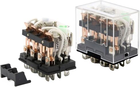 5pcs HH64P Mini Relay P143 14Pin 10A with LED LY4NJ Intermediate Relay 12V 24V 110V 220V 380V General Switch LY2N-GS JQX-13F 4Z(AC - 5pcs,24V) in Saudi Arabia