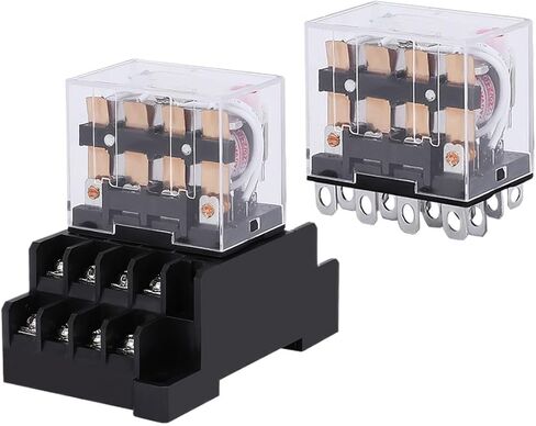 5pcs HH64P Mini Relay P143 14Pin 10A with LED LY4NJ Intermediate Relay 12V 24V 110V 220V 380V General Switch LY2N-GS JQX-13F 4Z(AC - 5pcs,24V) in Saudi Arabia