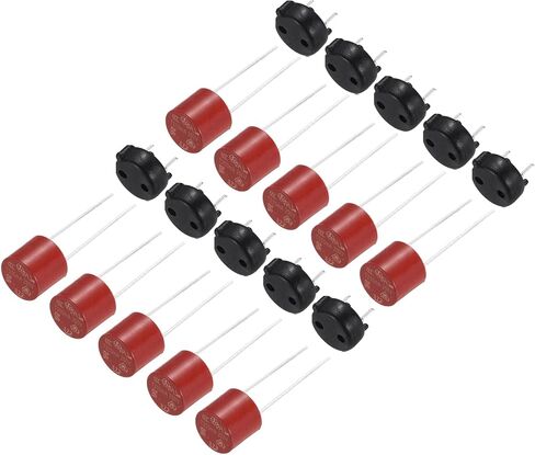 UXCELL 10SET CALINEDRICAL DIP MINITARE MINITURE ROUND SLEAL Blow Micro Fuse مع حامل الصمامات للأجزاء الإلكترونية PCB LCD ، T-4A 4A 250V ، RED in Kuwait