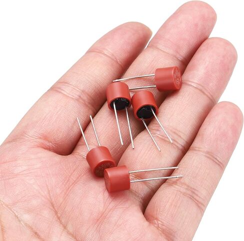 uxcell 10Set Cylindrical DIP Mounted Miniature Round Slow Blow Micro Fuse with Fuse Holder for Electronic Parts PCB LCD Repair, T-4A 4A 250V, Red in Saudi Arabia