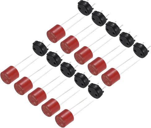 uxcell 10Set Cylindrical DIP Mounted Miniature Round Slow Blow Micro Fuse with Fuse Holder for Electronic Parts PCB LCD Repair, T-4A 4A 250V, Red in Saudi Arabia