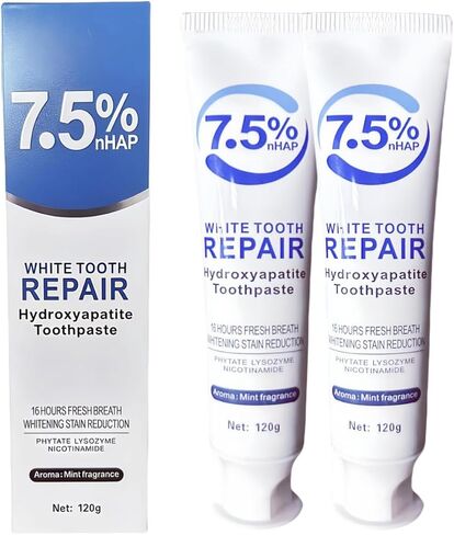 2PCS Hydroxyapatite Toothpaste, 7.5% Hydroxyapatite Toothpaste for Enamel Protection and Tooth Strengthening (2) in Saudi Arabia