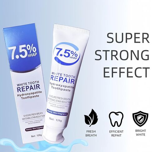 2PCS Hydroxyapatite Toothpaste, 7.5% Hydroxyapatite Toothpaste for Enamel Protection and Tooth Strengthening (2) in Saudi Arabia