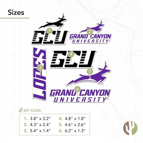Desert Cactus Grand Canyon University Antelopes Antelopes Vinyl Scals Laptop Gater Bottle Scrapbook SHOPTING T2 (النوع 2-3) in Saudi Arabia