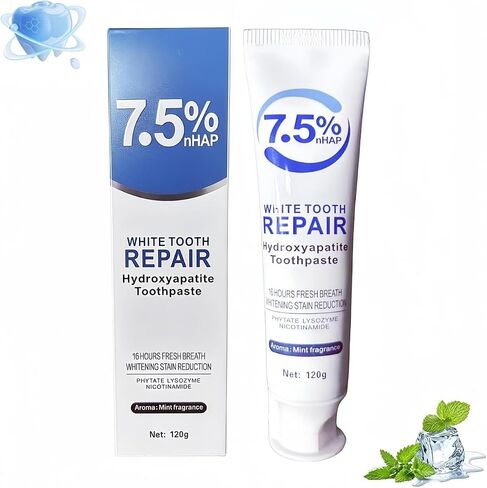2pcs معجون الأسنان هيدروكسيباتيت ، 7.5 ٪ معجون الأسنان هيدروكسيباتيت لحماية المينا وتعزيز الأسنان (2) in Kuwait