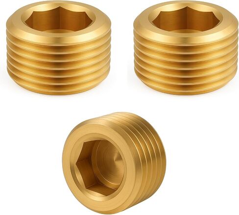3/4 "NPT Male Pipe Plug Kit 3 PCS Brass Hex Counter Counts Sank Facts لإغلاق نهاية الأنابيب in Saudi Arabia