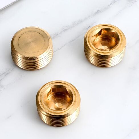 3/4 "NPT Male Pipe Plug Kit 3 PCS Brass Hex Counter Counts Sank Facts لإغلاق نهاية الأنابيب in Saudi Arabia