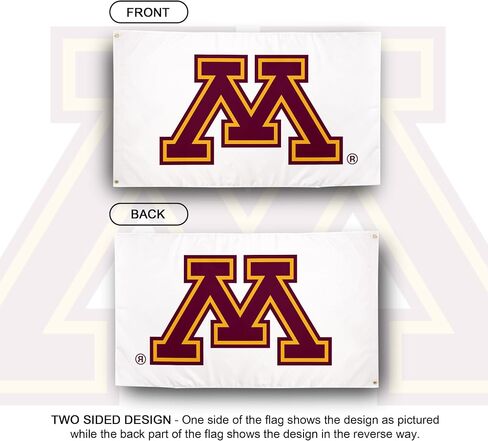 جامعة ديزرت كاكتوس في مينيسوتا 100 ٪ بوليستر داخلي في الهواء الطلق 3x5 أقدام لافتة Golden Gophers (Flag C) in Saudi Arabia