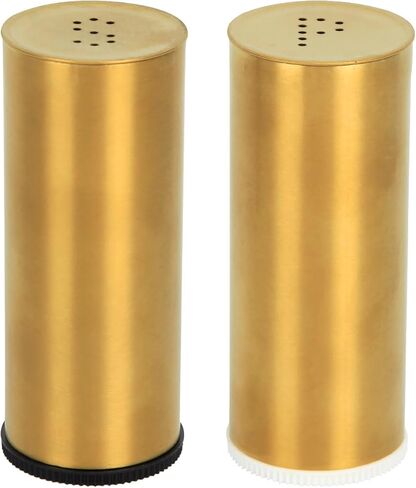 Snailhouse Salt and Pepper Shakers Set, 2 Pack Stainless Steel Modern Farmhouse Decor for Kitchen, Camp, RV, BBQ, Gold in Saudi Arabia