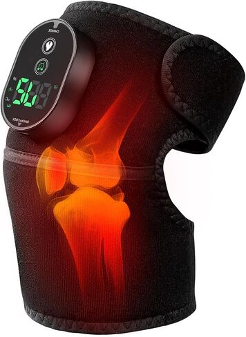 Heating Pad for Knee Pain Relief,Cordless Heated Knee Brace Wrap for Men and Women,6 Heating Levels & 3 Timer,Extra Long Elastic Knee Wrap,Knee Warmers for Arthritis in Saudi Arabia