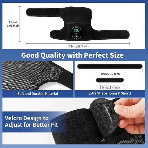 Heating Pad for Knee Pain Relief,Cordless Heated Knee Brace Wrap for Men and Women,6 Heating Levels & 3 Timer,Extra Long Elastic Knee Wrap,Knee Warmers for Arthritis in Saudi Arabia