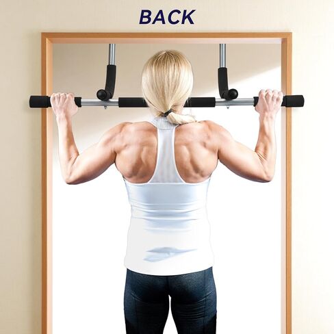 Pull Up Bar for Doorway, Adjustable Width Locking, Thickened Stee, Upper Body Fitness Workout Bar, Multi-Grip Strength for Doorway, Indoor Chin-Up Bar Fitness Trainer for Home Gym Portable in Kuwait