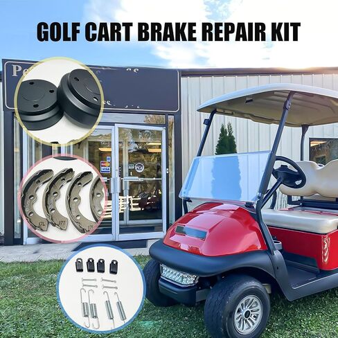 Golf Cart Brake Drums Kit with Brake Shoes & Springs for Club Car, 18 PCS Rear Brake Repair Kit Compatible with 1995-up DS 2004-up Precedent Gas & Electric in Saudi Arabia