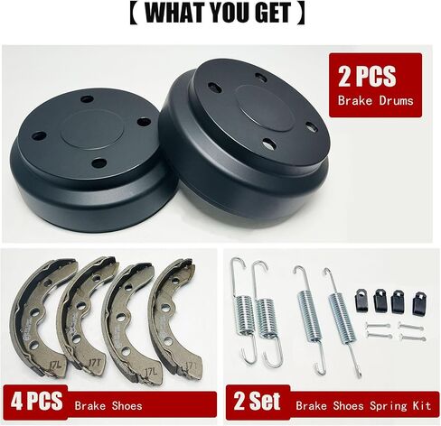 Golf Cart Brake Drums Kit with Brake Shoes & Springs for Club Car, 18 PCS Rear Brake Repair Kit Compatible with 1995-up DS 2004-up Precedent Gas & Electric in Saudi Arabia