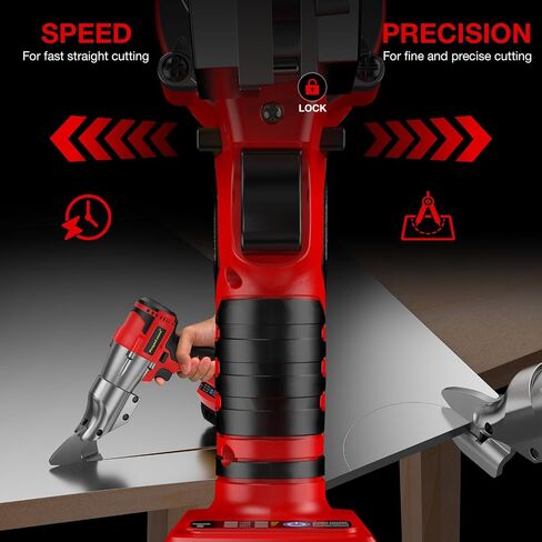 Cordless Metal Shears for Dewalt 20V Max - 14GA Steel Metal Cutter, 360° Pivoting Head, 400Nm Torque Cutting Stainless Sheet, Iron, Carpet, Leather, Cardboard(NO Battery) in Saudi Arabia
