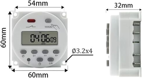 Timer 220V 110V 24V 12V CN101A Digital LCD Power Timer Programmable Time Switch Relay 16A CN101(12V) in Saudi Arabia