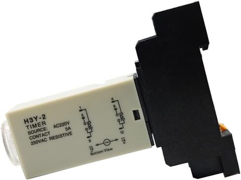 تأخير مؤقت H3Y-2 AC110V AC220V AC380V مع مقبس الأساس الطاقة على تأخير مقبض دوار DPDT 0-60MIN توقيت توقيت التتابع (الجهد AC 380V) in Saudi Arabia