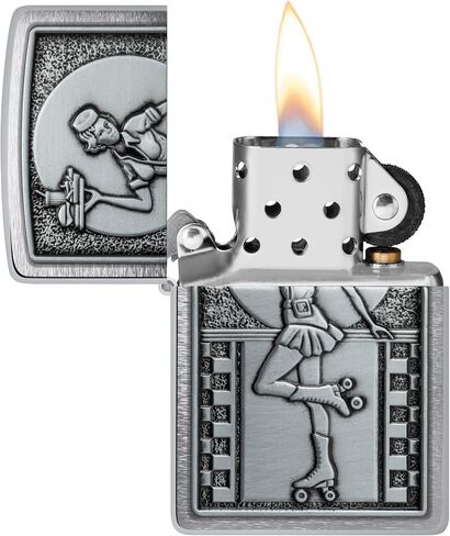 ولاعة جيب من الكروم المصقول بشعار النادلة Zippo in Saudi Arabia