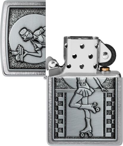 ولاعة جيب من الكروم المصقول بشعار النادلة Zippo in Saudi Arabia