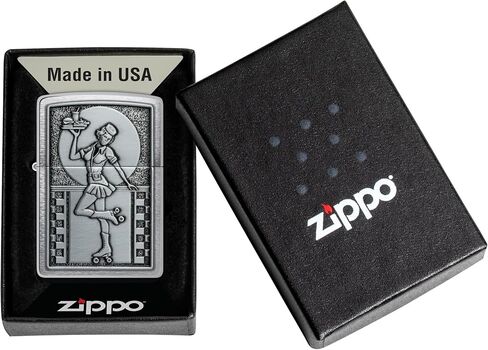 ولاعة جيب من الكروم المصقول بشعار النادلة Zippo in Saudi Arabia