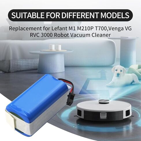 ZTHY Replacement Vacuum Battery Compatible with OKP Life K3P K4 K5 K7,OKP K5 Pro Robot Vacuum Cleaner CMICR18650F8M7-4S1P SUN-INTE-273 SUN-INTE-172 14.4V 2600mAh in Saudi Arabia