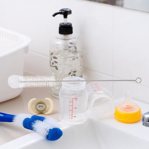Gleavi 5pcs طرف قطن ناعم نايلون تنظيف نايلون لتنظيف الزجاجات وأنابيب الاختبار والأسطوانات والقوارير - مقبض الفولاذ المقاوم للصدأ ، 11.02 بوصة in Kuwait