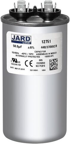 50 UF x 370 أو 440 VAC ROUN RUN CAPACITOR BY 12751 in Saudi Arabia
