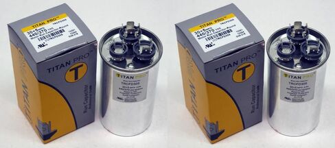 Generic 2 Pack Titan Pro Trcfd305 30 + 5 UF HVAC Round Dual Motor Run Capacitor 30/5 MFD/UF440/370 HVAC لمكيف الهواء المركزي A/C Packard in Saudi Arabia