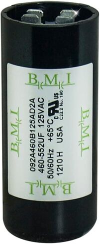 JustCapacitors USA Motor Start Capacitor 460-552 Mfd (microfarads) uF 125VAC Universal Fit for Electric Motor Applications 1-7/16 in Diameter 3-5/16 in Height in Saudi Arabia