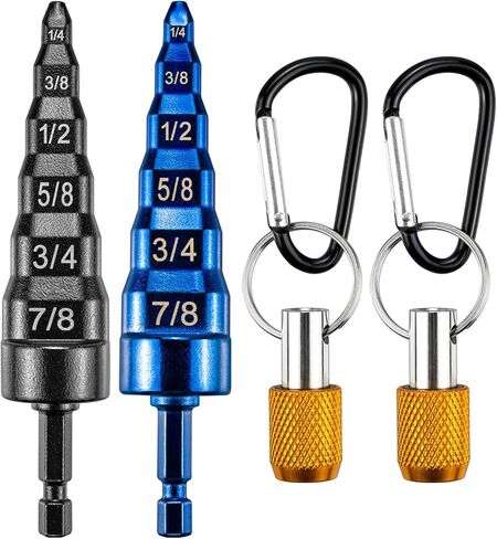 2pack 6 في 1 موسع أنبوب النحاس ، أداة توياس أسود وأحمر HVAC مع حامل بتات الحفر والكارابر ، أداة Swage Tool HVAC لـ 1/4 ، 3/8 ، 1/2 ، 5/8 ، 3/4 ، 7/8 أنبوب ، أدوات Swagd in Kuwait