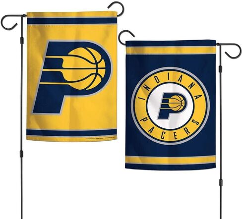 NBA Indiana Pacers Flag12x18 Garden Style 2 Side Flag ، ألوان الفريق ، مقاس واحد in Saudi Arabia