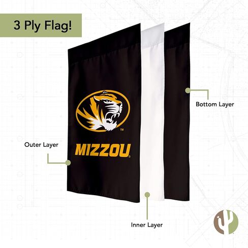 Desert Cactus University of Missouri UM Garden Flag – 19 x 12 inch Missouri Tigers Banner, For Outdoor Display and Events (Design D) in Saudi Arabia