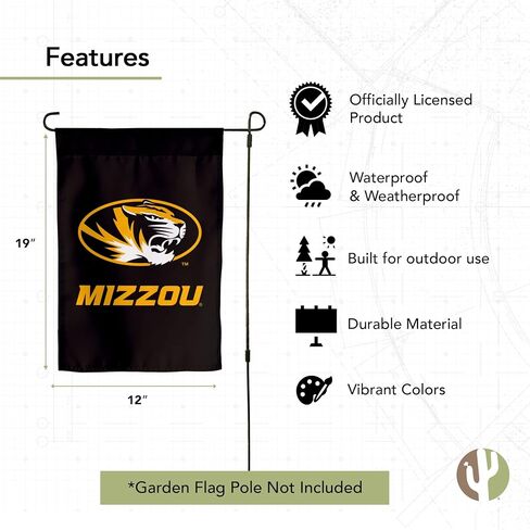 Desert Cactus University of Missouri UM Garden Flag – 19 x 12 inch Missouri Tigers Banner, For Outdoor Display and Events (Design D) in Saudi Arabia